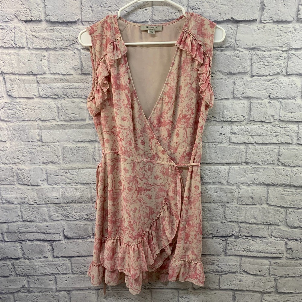 Floral Pink Wrap Dress